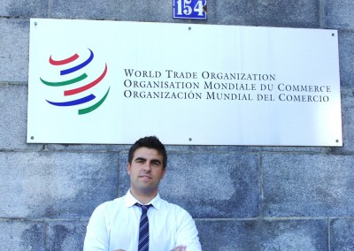 D. David Cerqueiro visitando la sede de la Organización Mundial de Comercio en Suiza