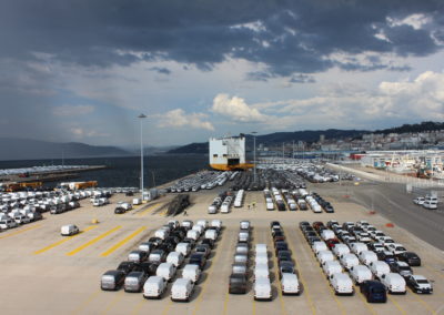 Vistas desde el silo de automóviles del Puerto de Vigo